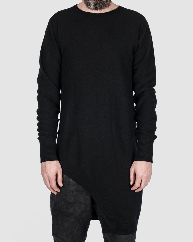 First aid to the injured - Asymmetric wool blend pullover - Stilett.com