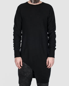 First aid to the injured - Asymmetric wool blend pullover - Stilett.com