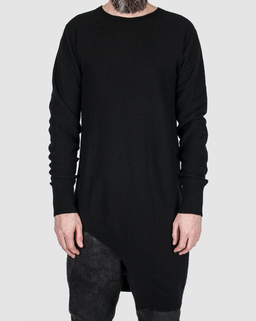 First aid to the injured - Asymmetric wool blend pullover - https://stilett.com/