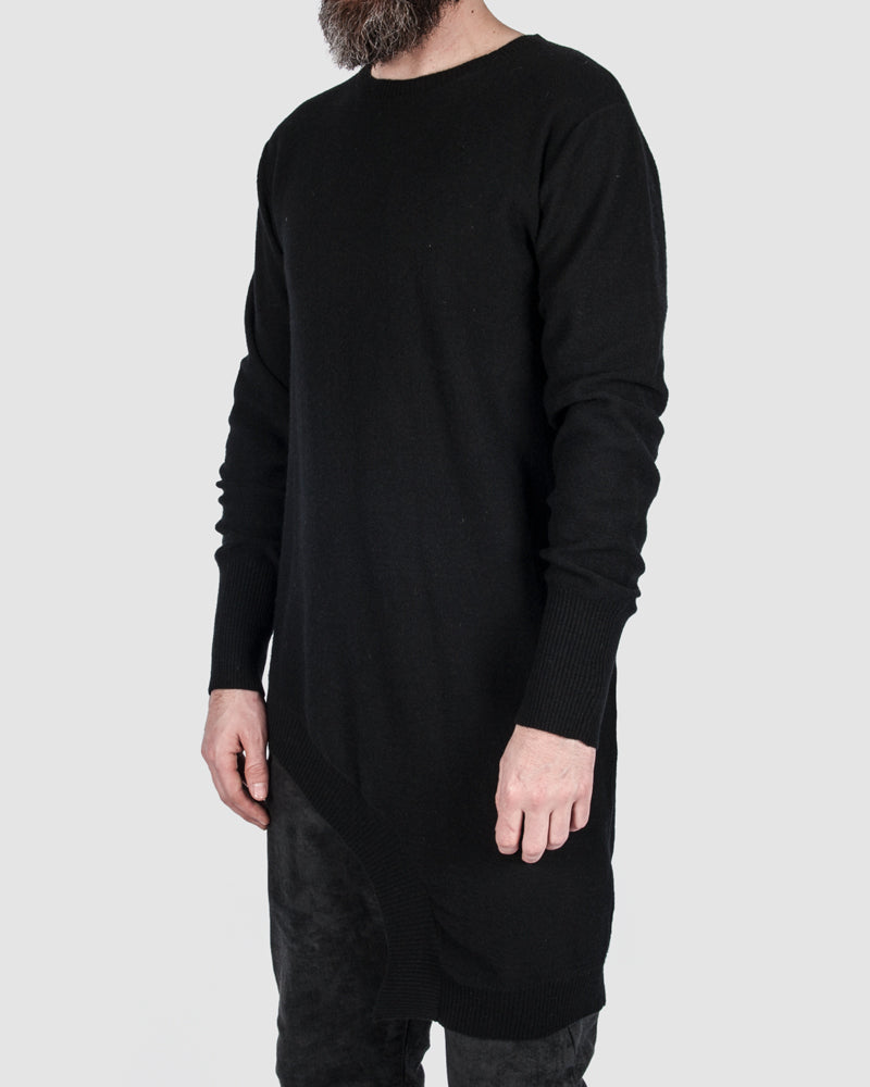 First aid to the injured - Asymmetric wool blend pullover - Stilett.com