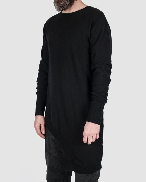 First aid to the injured - Asymmetric wool blend pullover - https://stilett.com/