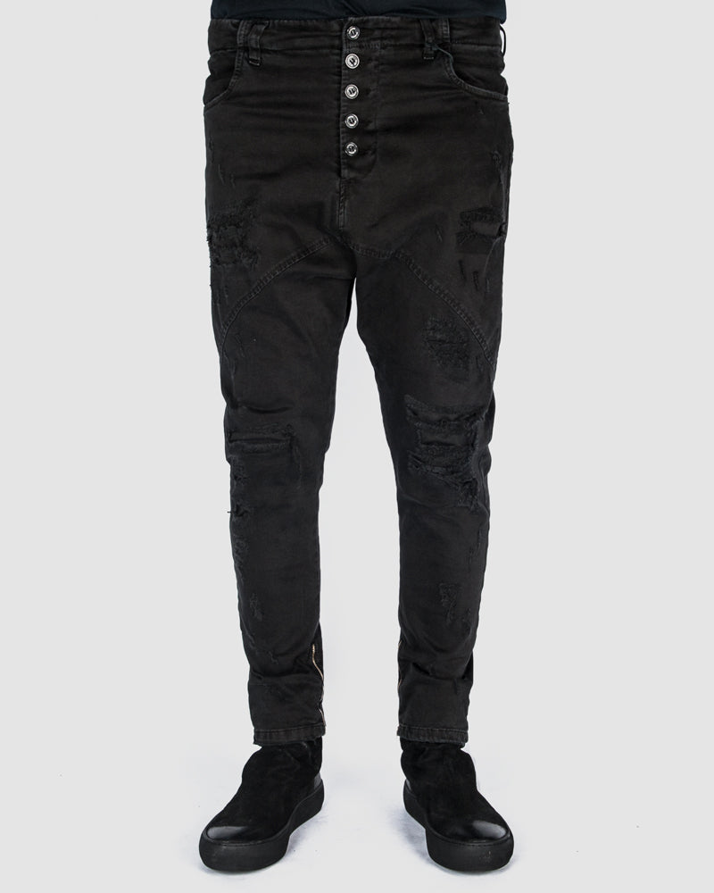 La haine inside us - Distressed slimfit pants - Stilett.com