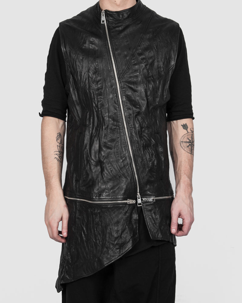 La haine inside us - Leather vest - Stilett.com