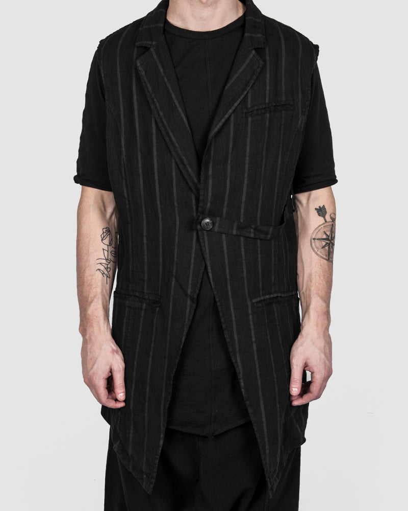 La haine inside us - Long striped vest - Stilett.com