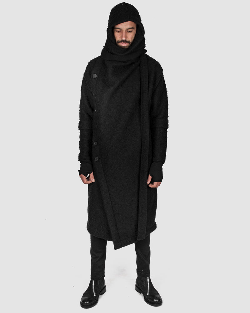 La haine inside us - Asymmetric hooded coat - Stilett.com