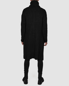 La haine inside us - Knitted long buttoned cardigan - Stilett.com