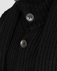 La haine inside us - Knitted long buttoned cardigan - Stilett.com