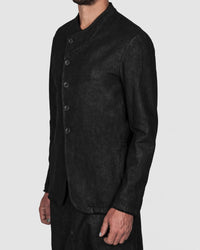 La haine inside us - Laminated buttoned stretch jacket - Stilett.com