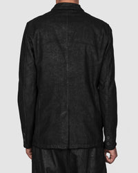 La haine inside us - Laminated buttoned stretch jacket - Stilett.com