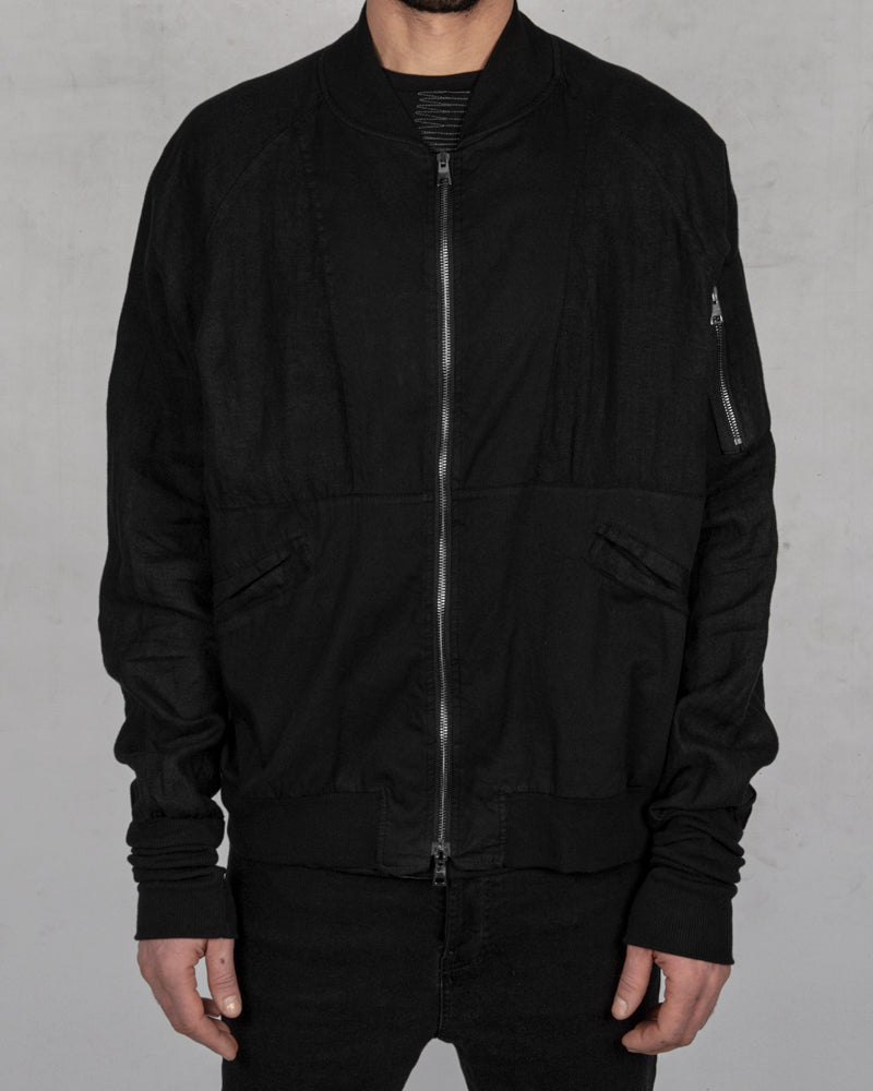 La haine inside us - Linen bomber jacket - Stilett.com