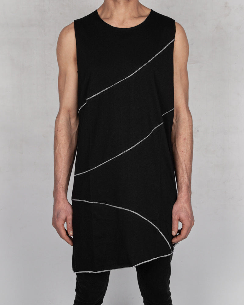 La haine inside us - Long crew neck tank top black - Stilett.com