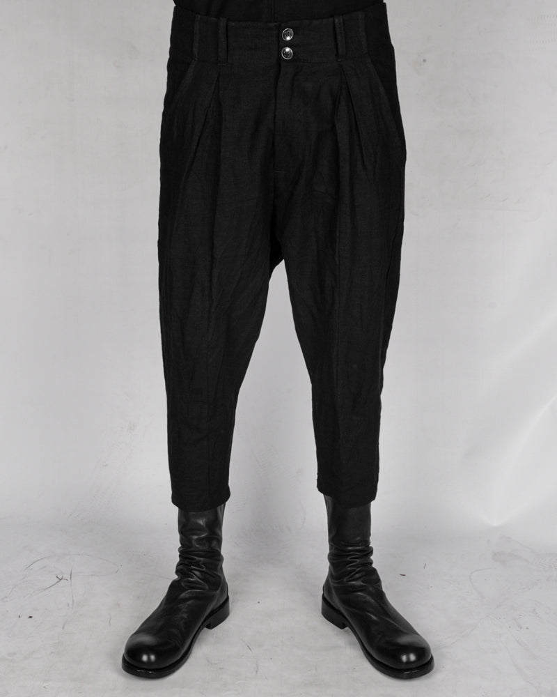La haine inside us - Low crotch linen trousers - Stilett.com