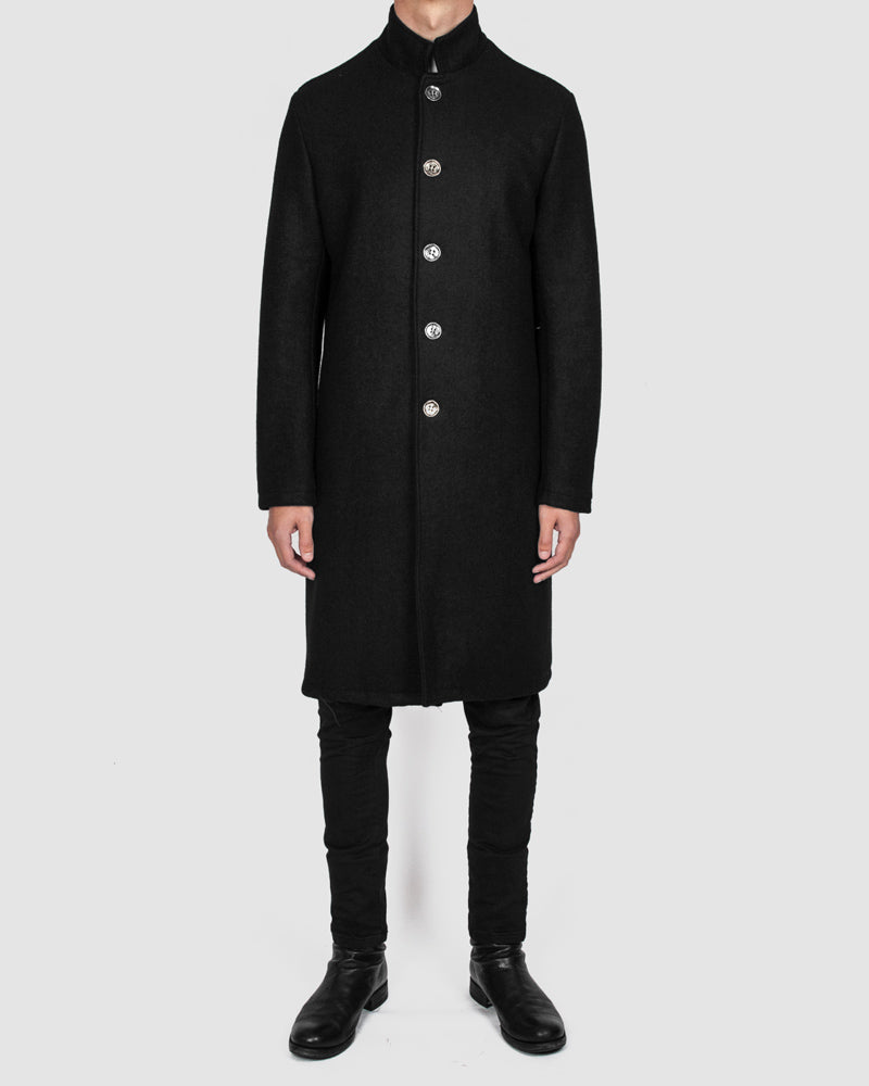 La haine inside us - Metal button wool coat - Stilett.com