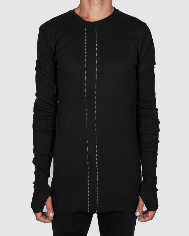 La haine inside us - Ribbed contrast seam sweater - Stilett.com