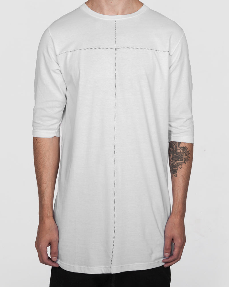 La haine inside us - Scar stitched cross tshirt white - Stilett.com