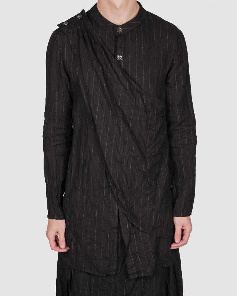 La haine inside us - Striped panelled shirt - Stilett.com
