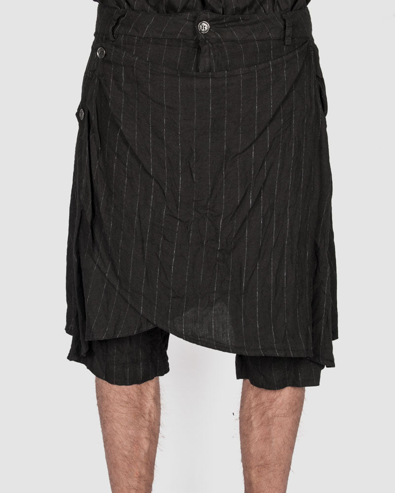 La haine inside us - Striped panelled short - Stilett.com