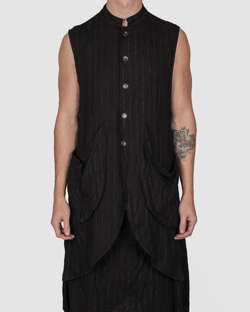 La haine inside us - Striped pocket vest - Stilett.com