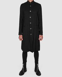 La haine inside us - Striped unlined coat - Stilett.com