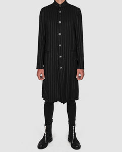 La haine inside us - Striped unlined coat - Stilett.com