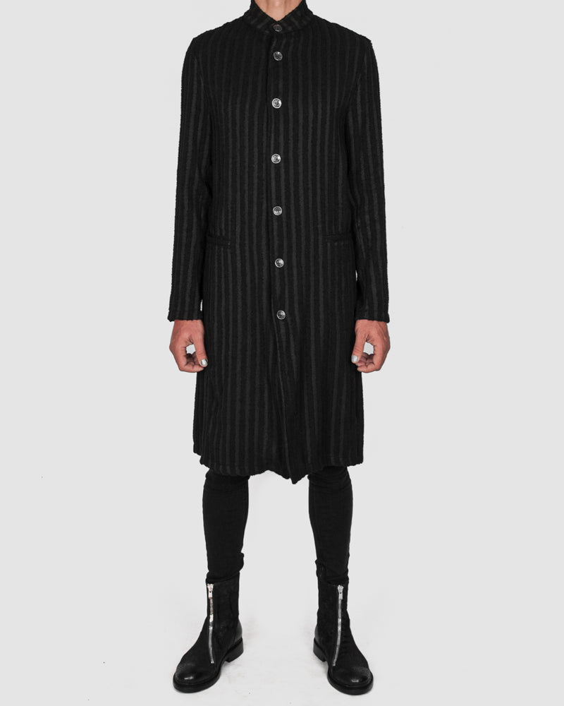 La haine inside us - Striped unlined coat - Stilett.com
