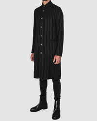 La haine inside us - Striped unlined coat - Stilett.com