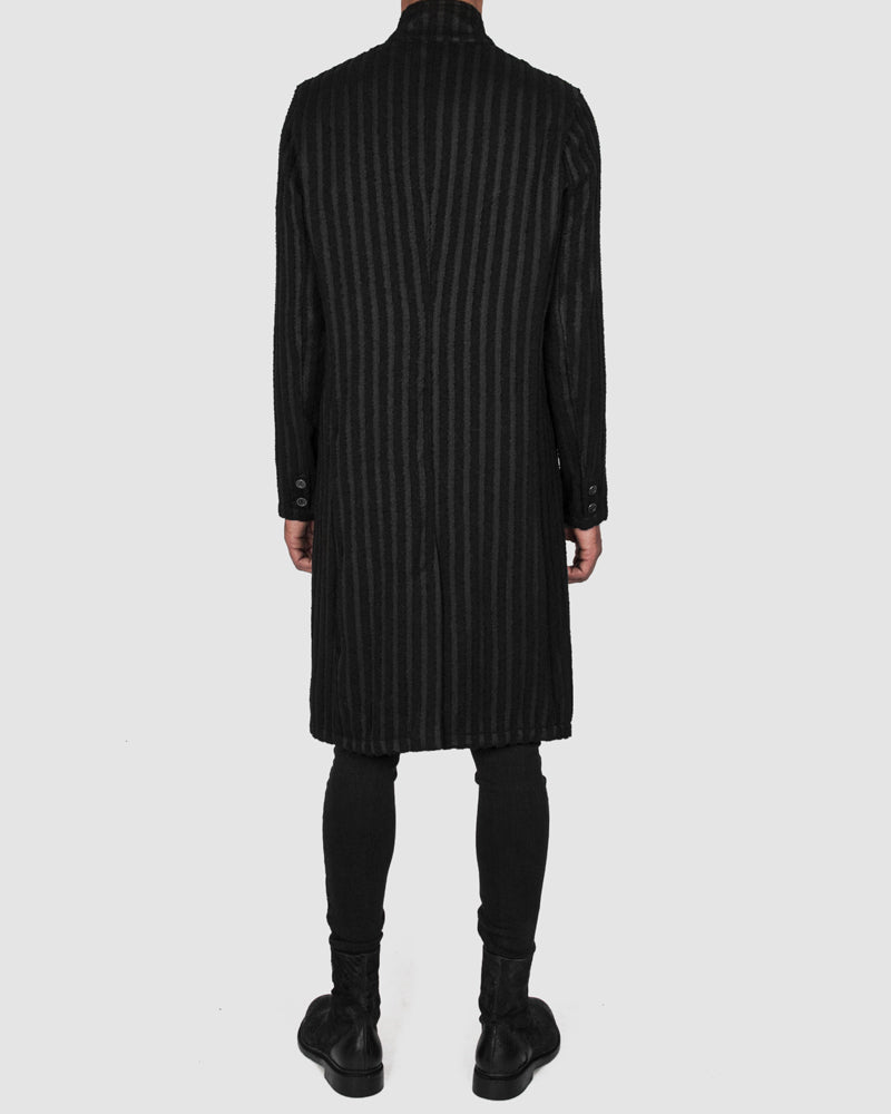 La haine inside us - Striped unlined coat - Stilett.com