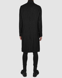 La haine inside us - Striped unlined coat - Stilett.com