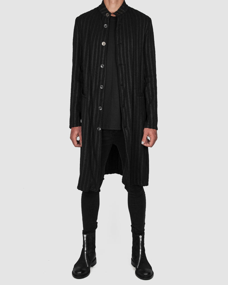 La haine inside us - Striped unlined coat - Stilett.com