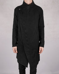 Asymmetric buckram jacket