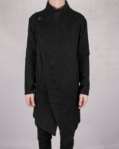 Asymmetric buckram jacket