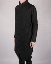 Asymmetric buckram jacket