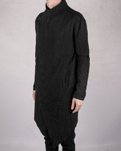 Asymmetric buckram jacket