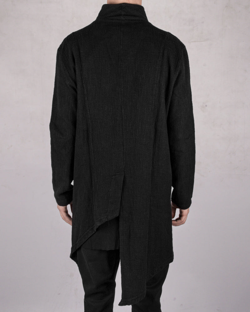 Asymmetric buckram jacket