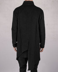 Asymmetric buckram jacket