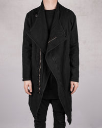 Asymmetric buckram jacket