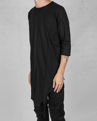 Asymmetric cotton t-shirt - 3/4 Sleeves