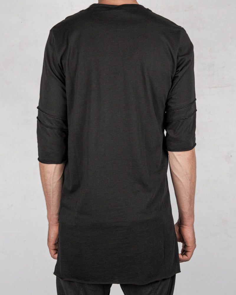 La haine inside us - Asymmetric reverse seam tshirt black - Stilett.com