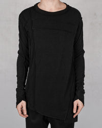La haine inside us - Asymmetric stretch jersey sweater - Stilett.com