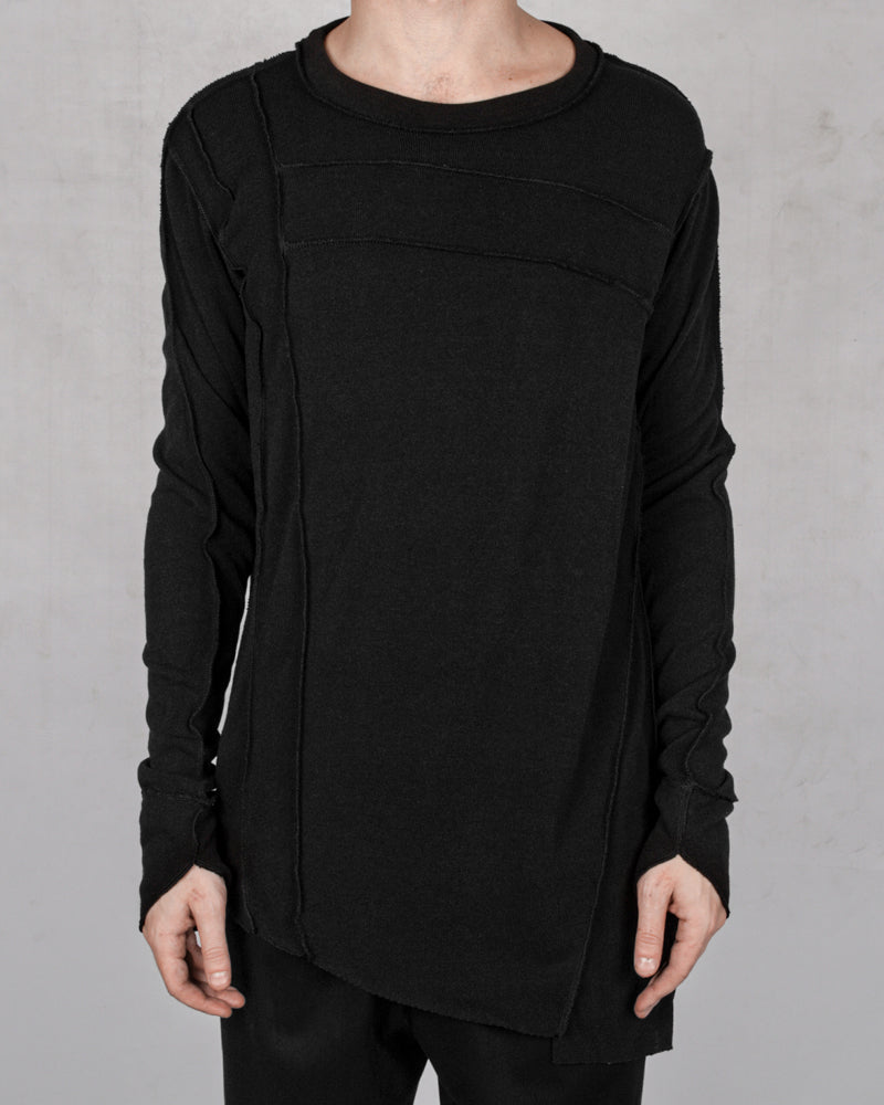La haine inside us - Asymmetric stretch jersey sweater - Stilett.com