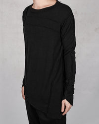 La haine inside us - Asymmetric stretch jersey sweater - Stilett.com