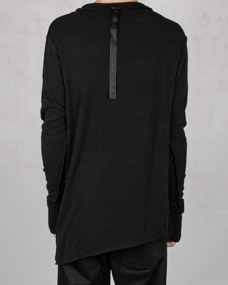 La haine inside us - Asymmetric stretch jersey sweater - Stilett.com