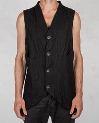 La haine inside us - Buttoned linnen vest - Stilett.com