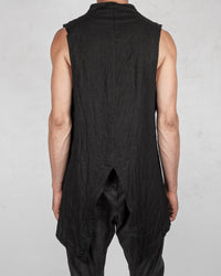 La haine inside us - Buttoned linnen vest - Stilett.com