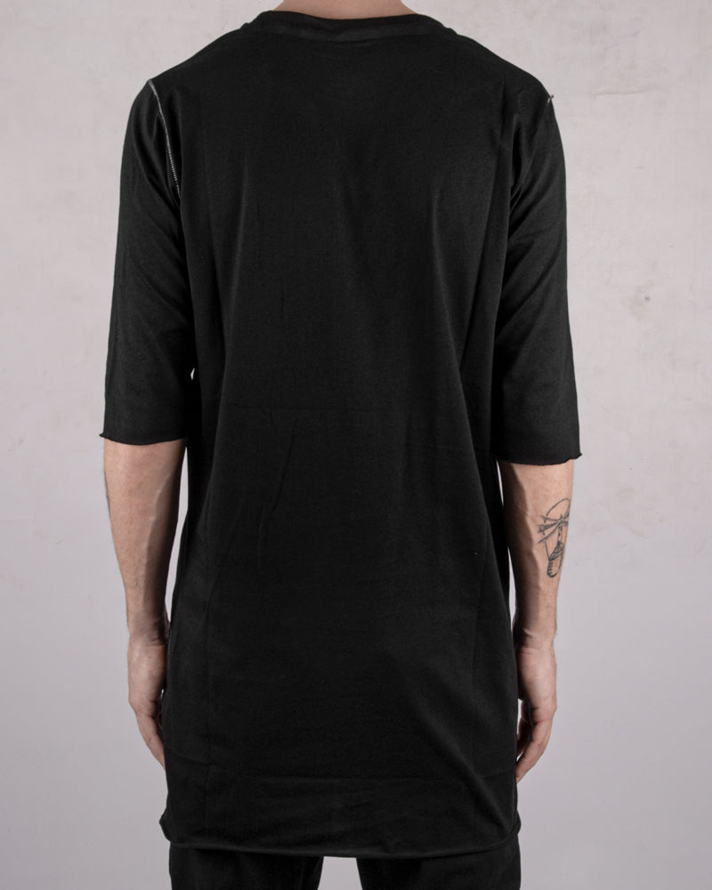 Contrast seam 3/4 sleeve tshirt