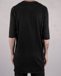 Contrast seam 3/4 sleeve tshirt