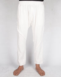 La haine inside us - Cotton trousers white - Stilett.com
