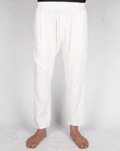 La haine inside us - Cotton trousers white - Stilett.com