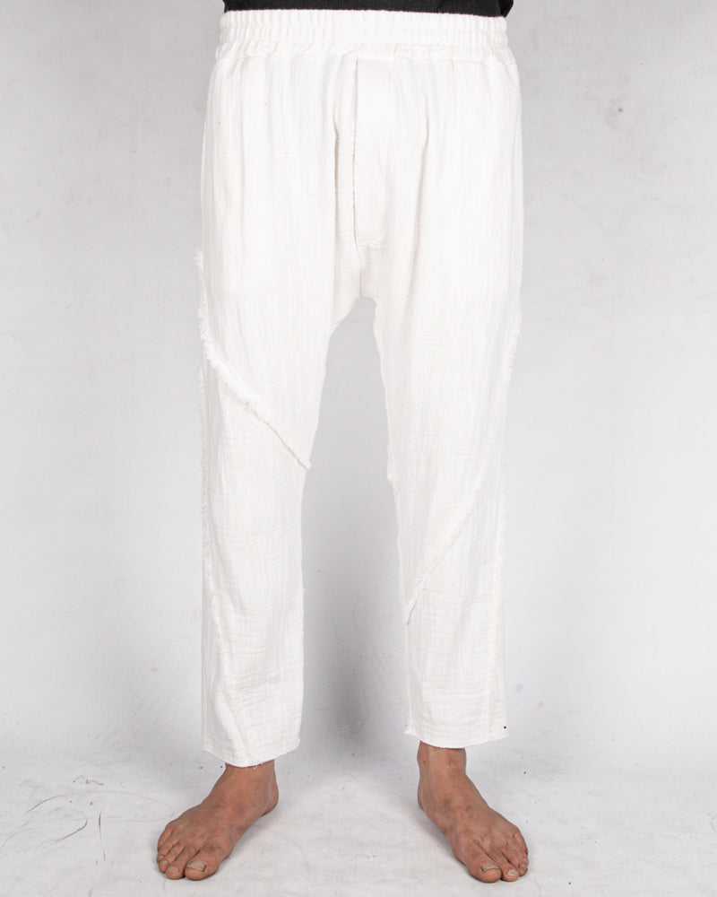 La haine inside us - Cotton trousers white - Stilett.com