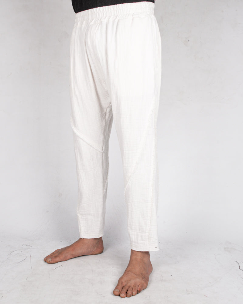 La haine inside us - Cotton trousers white - Stilett.com